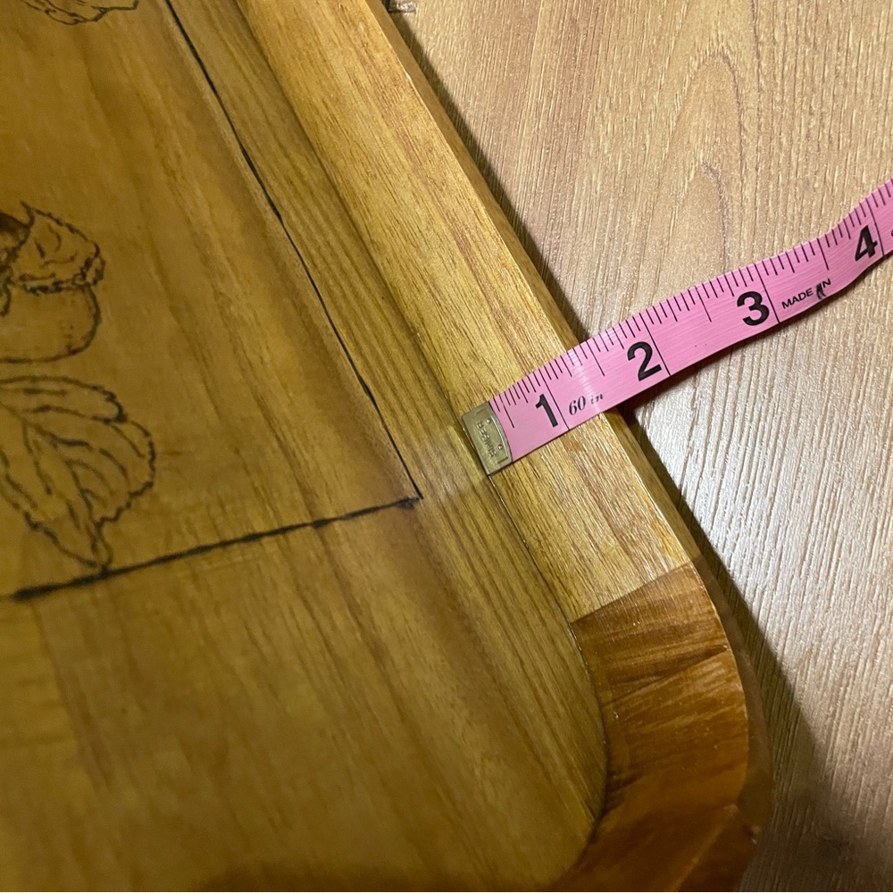 Wooden Tray With Wood burning Design of Fruit Trees - Picture 6 of 7